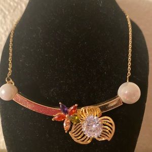 Gold laminated necklace 14 K